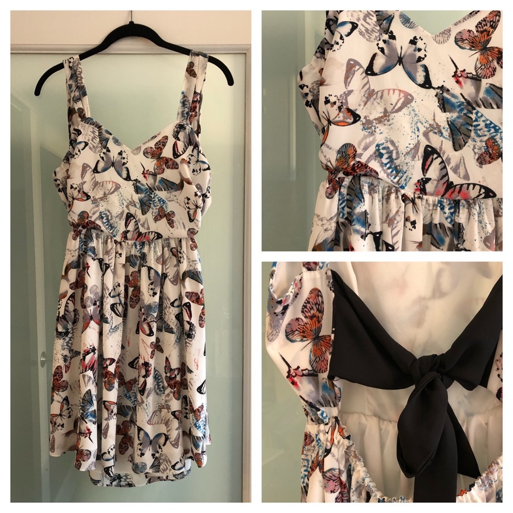 Butterfly dress with tie back